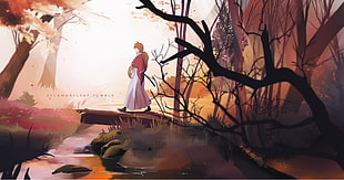 Kenshin Batusai, fantasy art, Rurouni Kenshin, anime boys HD wallpaper