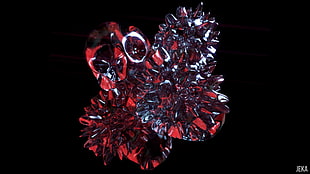 red gemstone, 3D, render, Cinema 4D, Blender