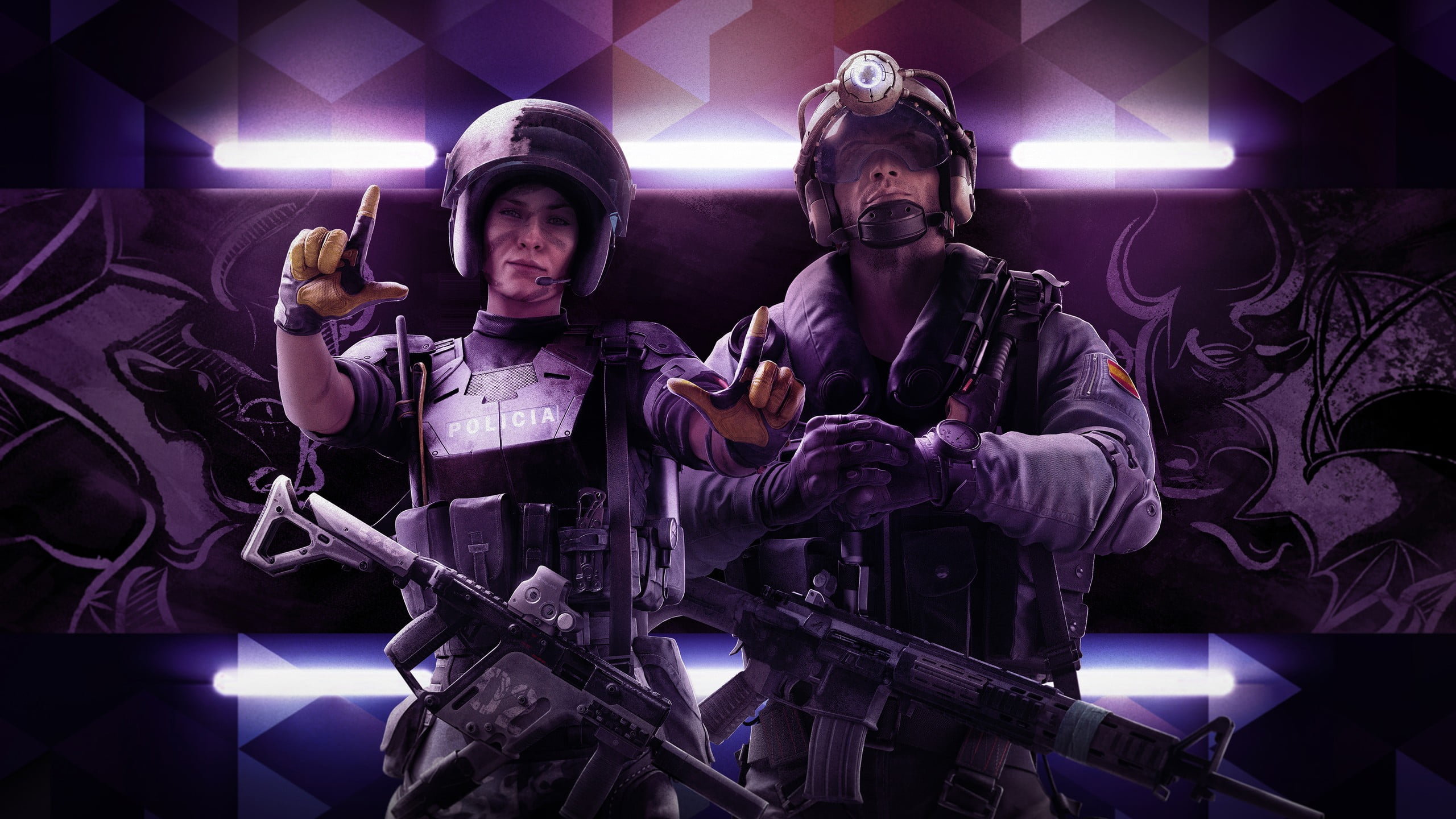 game application wallpaper, PC gaming, Rainbow Six: Siege, Ubisoft, Spanish