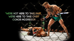 two UFC fighters on octagon ring HD wallpaper