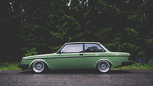 classic green coupe, Volvo, Volvo 240