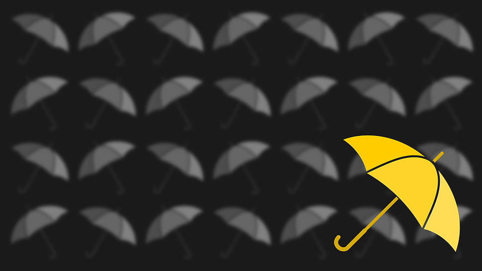 yellow umbrella graphic wallpaper, How I Met Your Mother, umbrella, Yellow Umbrella, Ted Mosby HD wallpaper