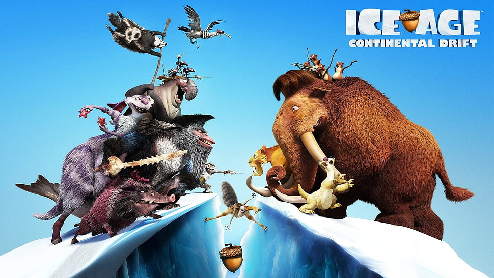 Ice Age Continental Drift poster, movies, Ice Age, Ice Age: Continental Drift, animated movies HD wallpaper