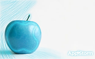 blue Apple App Storm digital wallpaper