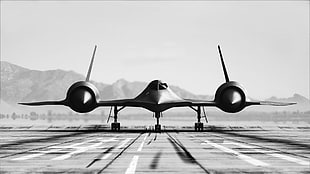 black and gray plane, Lockheed SR-71 Blackbird, airplane, military