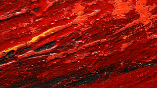 red wood paint, painting, macro, red