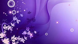 illustration of purple leaves HD wallpaper