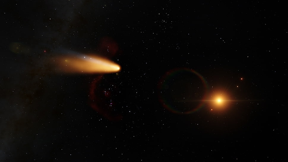 galaxy and meteor, Space Engine, space, comet, Proxima Centauri HD wallpaper