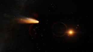 galaxy and meteor, Space Engine, space, comet, Proxima Centauri