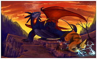 purple and brown dragon digital wallpaper, Raichu, Pokémon