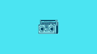 gray portable radio illustration, boombox, stereos, speakers, music HD wallpaper
