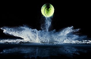green tennis ball HD wallpaper