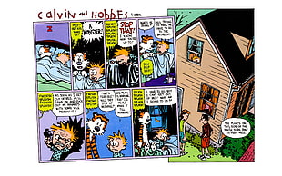 Calvin and Hobbes comic strip, Calvin and Hobbes, comics HD wallpaper