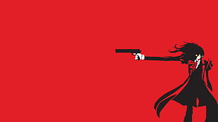 man holding gun anime illustration, Hellsing, Alucard