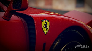 red Ferrari vehicle, Ferrari, car, Forza Horizon 2, Ferrari F40 HD wallpaper