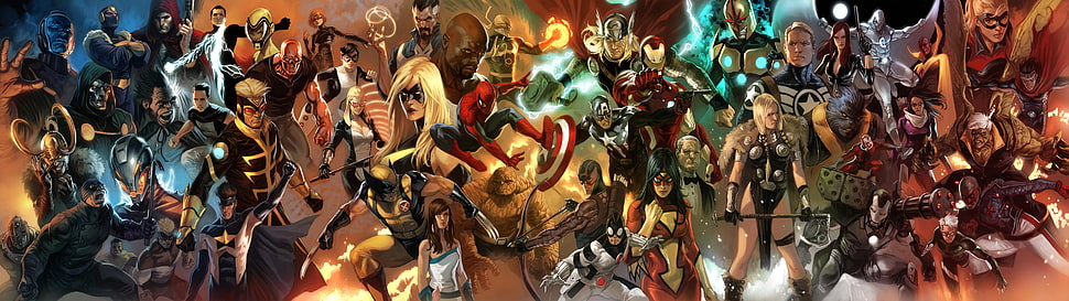 assorted-superhero character digital wallpaper HD wallpaper