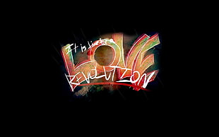 Love Revolution lettering HD wallpaper