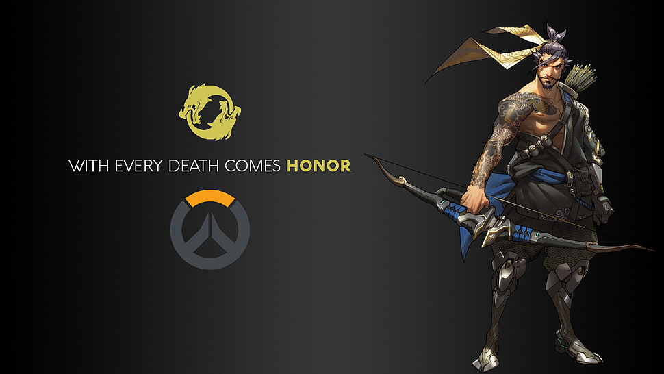 Honor male character wallpaper, Blizzard Entertainment, Overwatch, video games, logo HD wallpaper