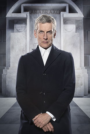 men's black suit jacket, Doctor Who, The Doctor, Peter Capaldi, Twelfth Doctor