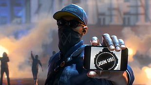 black android smartphone, Upcoming Games, Watch_Dogs 2, hackers, hacking HD wallpaper