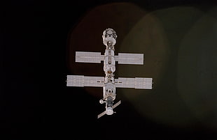 white and black satellite