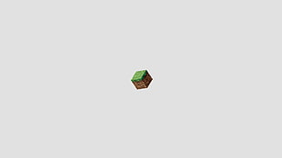 Minecraft grass block, Minecraft, cube