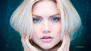 blonde haired woman portrait photography
