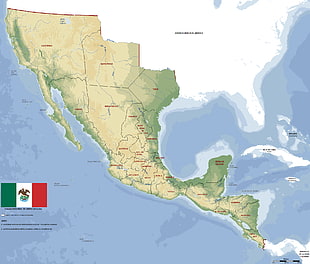 map of Mexico, map, Mexico HD wallpaper
