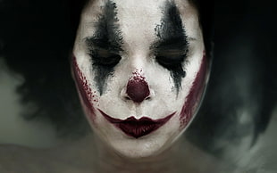 clown makeup, face, clowns, makeup HD wallpaper