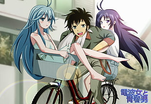 three Anime character illustration