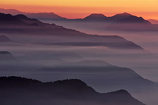high altitude photo of mountains, hehuanshan HD wallpaper