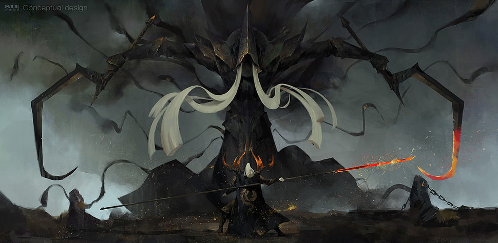 video game screenshot, horror, Diablo III, Malthael HD wallpaper