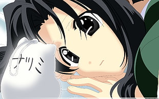 black haired female anime characetr