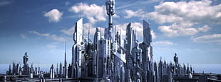 high rise building movie still, Stargate Atlantis, skyscraper, science fiction