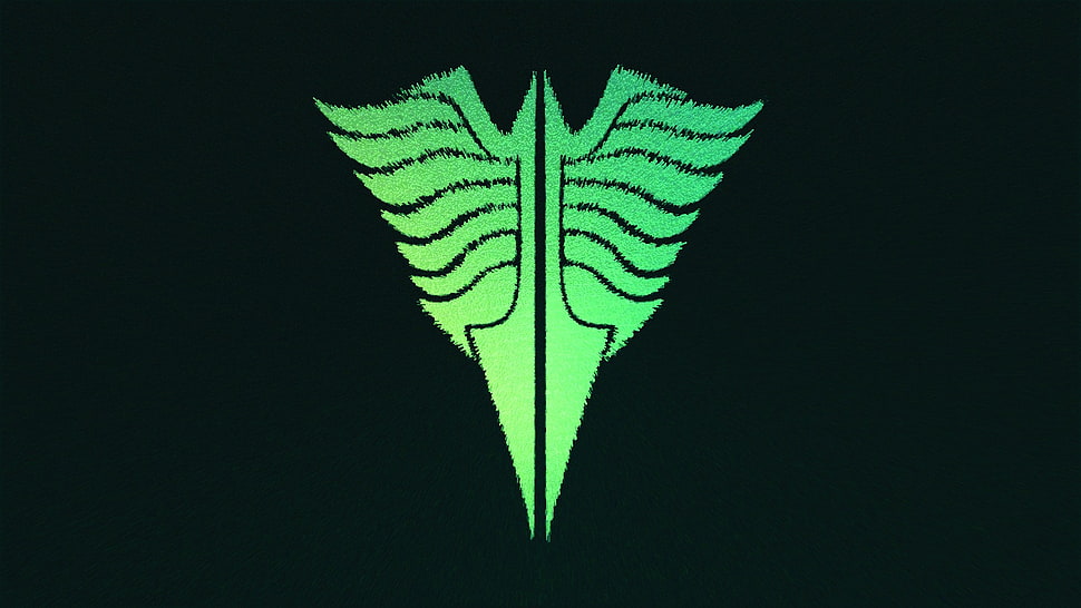 green logo, abstract HD wallpaper