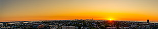 panoramic photography of city, Atlantic City, city, sunset, Sun HD wallpaper