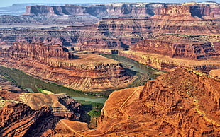 landmark photography of mountains, landscape, desert, rock formation, canyon HD wallpaper