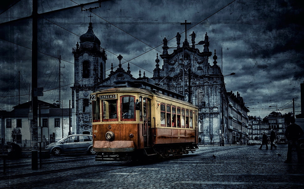 brown train, train HD wallpaper