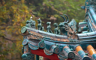 green dragon and Foodog temple roof during daytime