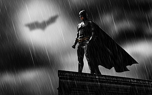 Batman wallpaper, Batman, superhero, rain, DC Comics