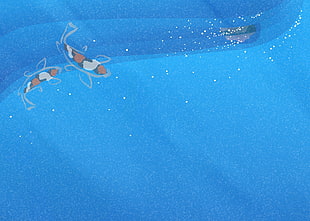three koi fish 3D wallpaper HD wallpaper