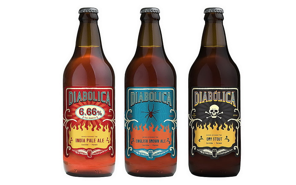 three Diabolica glass bottles HD wallpaper