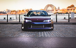 purple car, car, vehicle