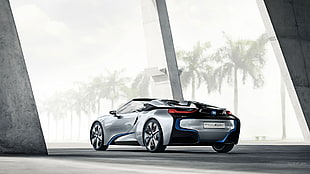 silver sports car, car, BMW, concept cars