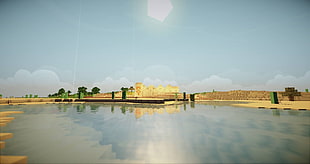 brown wooden building, Minecraft HD wallpaper