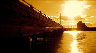 bridge during sunset