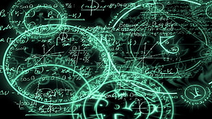rune scripts and equations wallpaper