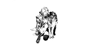 white and black skull print textile, Metal Gear, Sniper Wolf, Metal Gear Solid , video games HD wallpaper