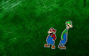 two Mario and Luigi clip arts HD wallpaper