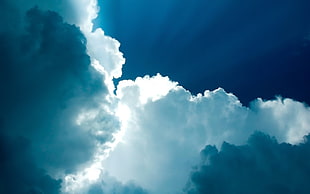 white and blue clouds in the sky